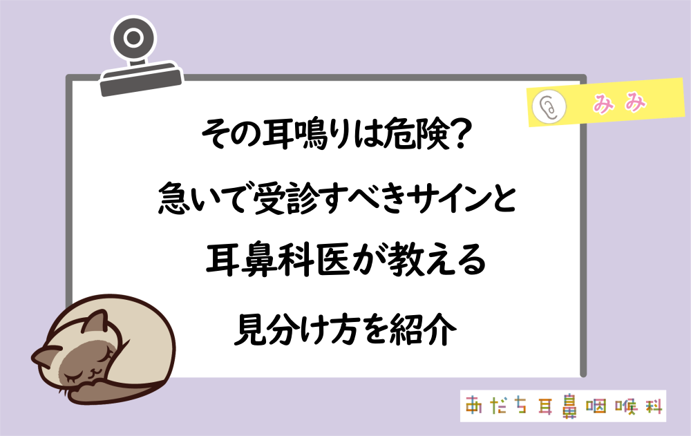 その耳鳴りは危険?急いで受診すべきサインと耳鼻科医が教える見分け方